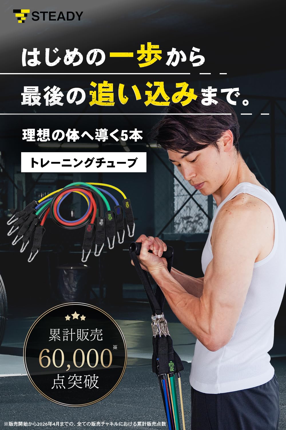 Amazon.co.jp: 【大手ジムでも採用】STEADY トレーニングチューブ 強度